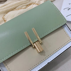 Small Square Shoulder Bag with Metal Chain for Women