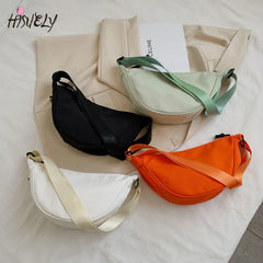 Women's Solid Nylon One-Shoulder Hobo Bag