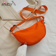 Women's Solid Nylon One-Shoulder Hobo Bag