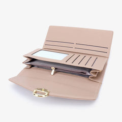 Women's Long Wallet Clutch Lychee Pattern