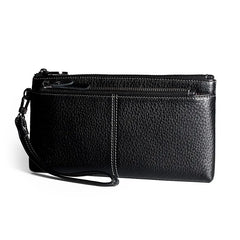 Women Leather Long Wallet Zipper Clutch Purse Cowhide Hand Bag