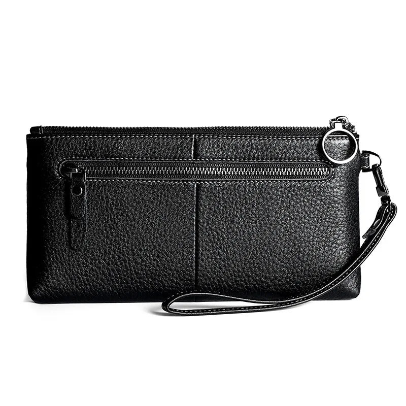 Women Leather Long Wallet Zipper Clutch Purse Cowhide Hand Bag