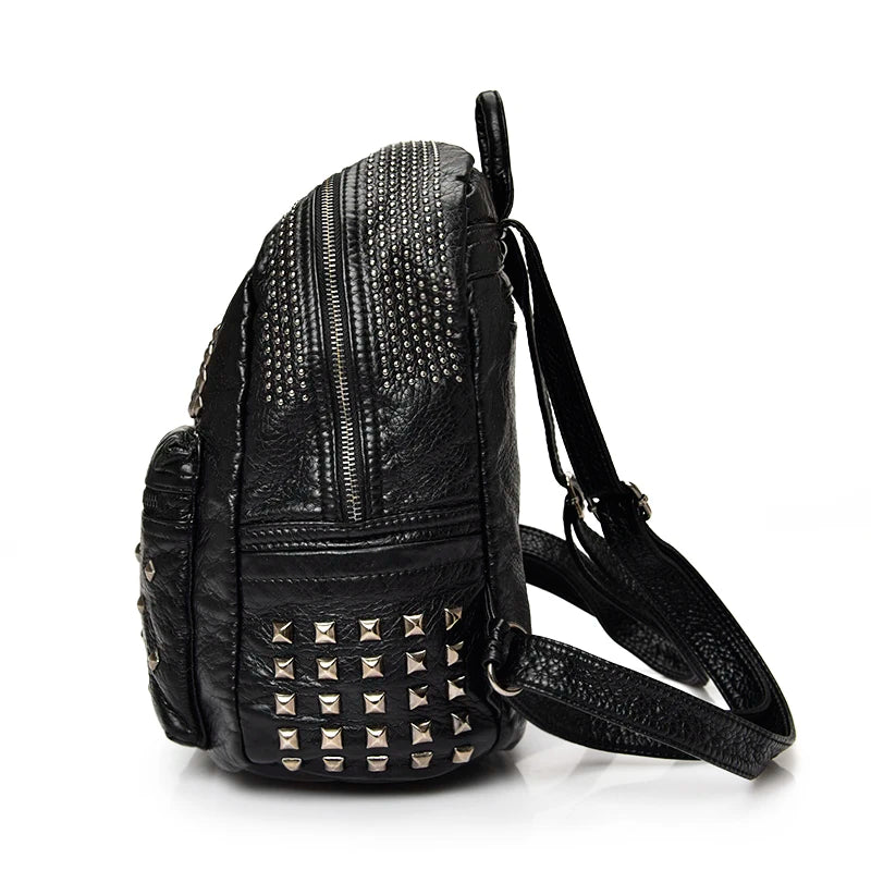 2019 PU Leather Rivet Backpacks Satchel Shoulder Bags