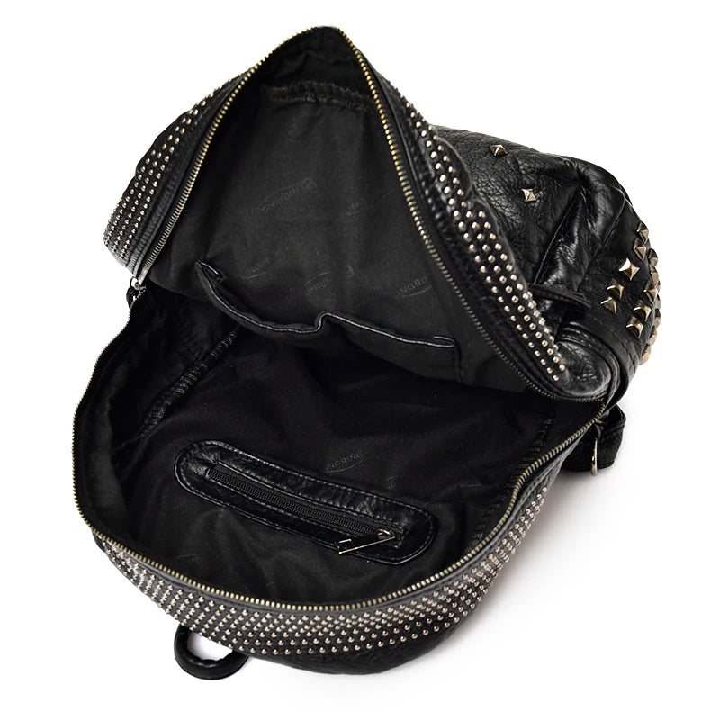 2019 PU Leather Rivet Backpacks Satchel Shoulder Bags