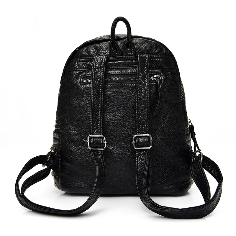 2019 PU Leather Rivet Backpacks Satchel Shoulder Bags