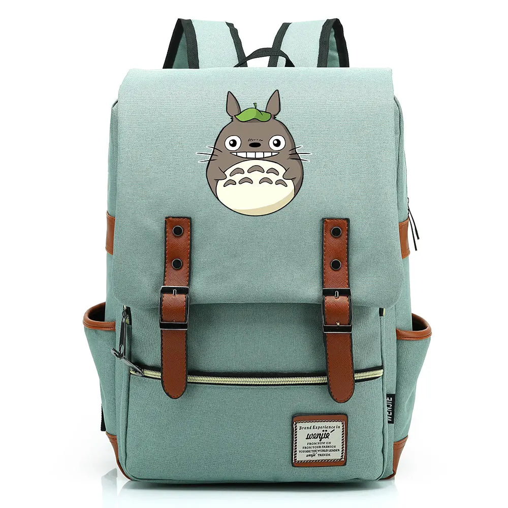 Totoro Buckle Children School bag Teenagers Student Schoolbags Women Bagpack