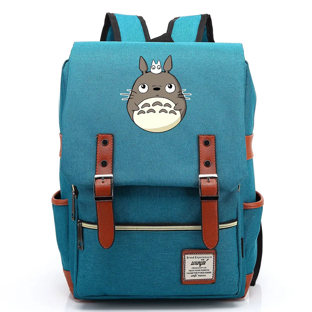 Totoro Buckle Children School bag Teenagers Student Schoolbags Women Bagpack