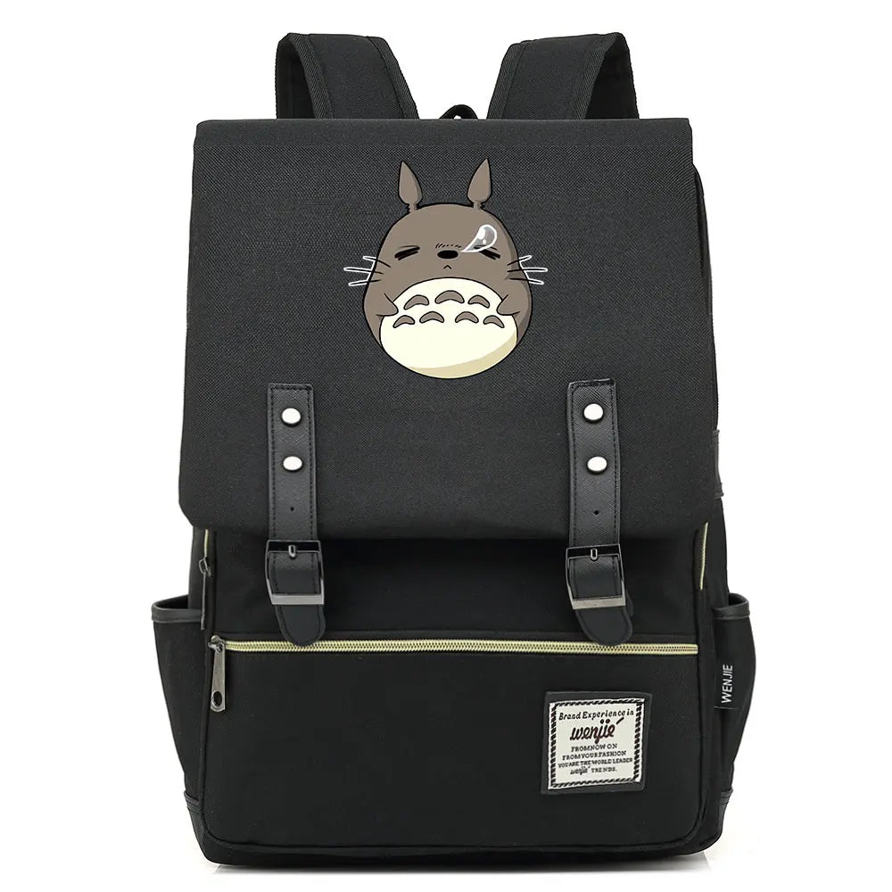 Totoro Buckle Children School bag Teenagers Student Schoolbags Women Bagpack