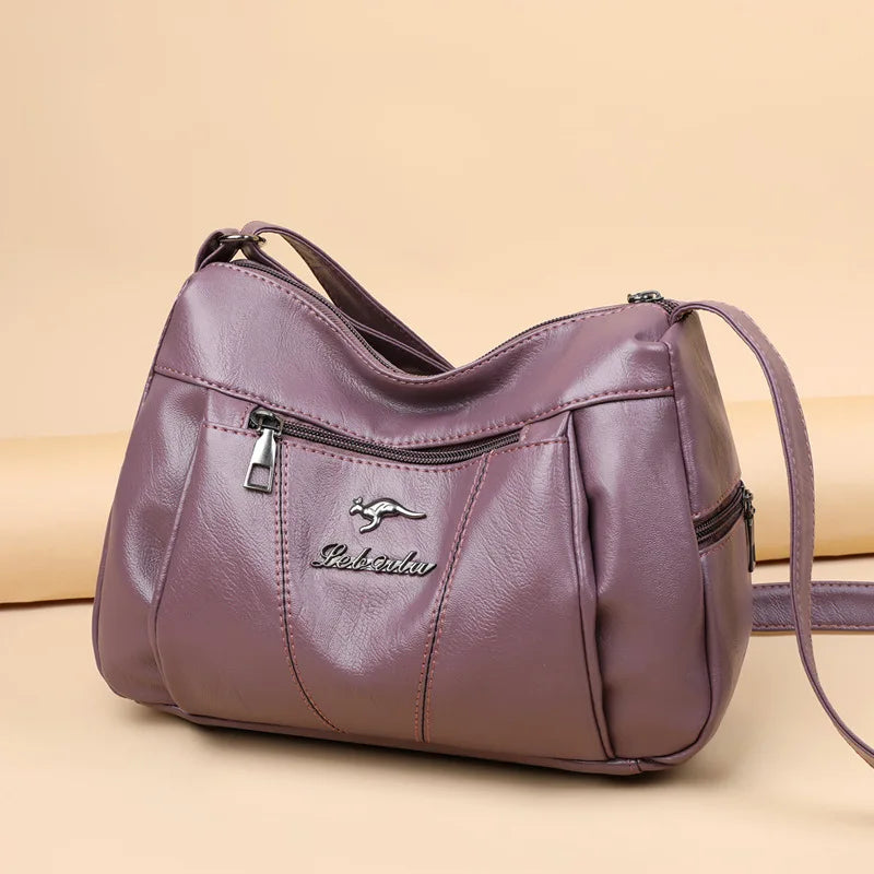 Stylish Crossbody Bag for Women Retro Soft PU Bag
