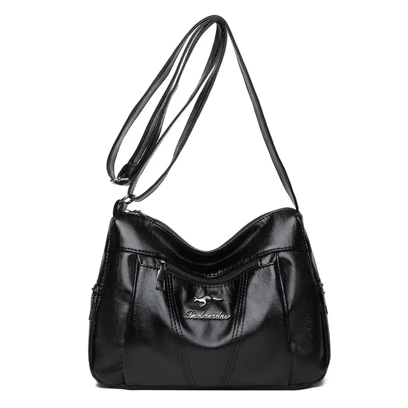 Stylish Crossbody Bag for Women Retro Soft PU Bag