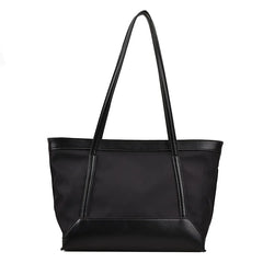 Female Bucket Shoulder Tote Handbag with Big Pockets