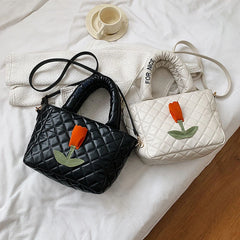 Fashionable Flowers Women Shoulder Bags Handbag Casual Travel Tote Bag Female Cr