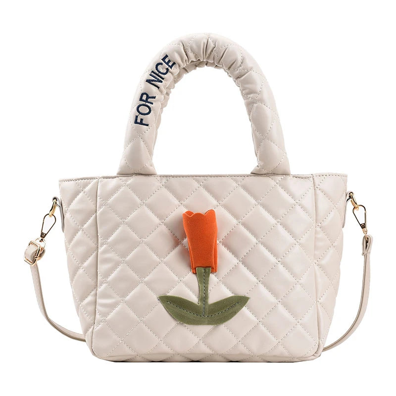 Fashionable Flowers Women Shoulder Bags Handbag Casual Travel Tote Bag Female Cr