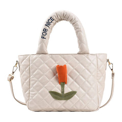 Fashionable Flowers Women Shoulder Bags Handbag Casual Travel Tote Bag Female Cr