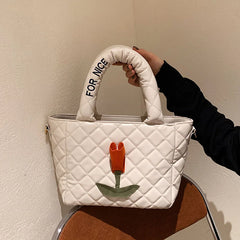 Fashionable Flowers Women Shoulder Bags Handbag Casual Travel Tote Bag Female Cr
