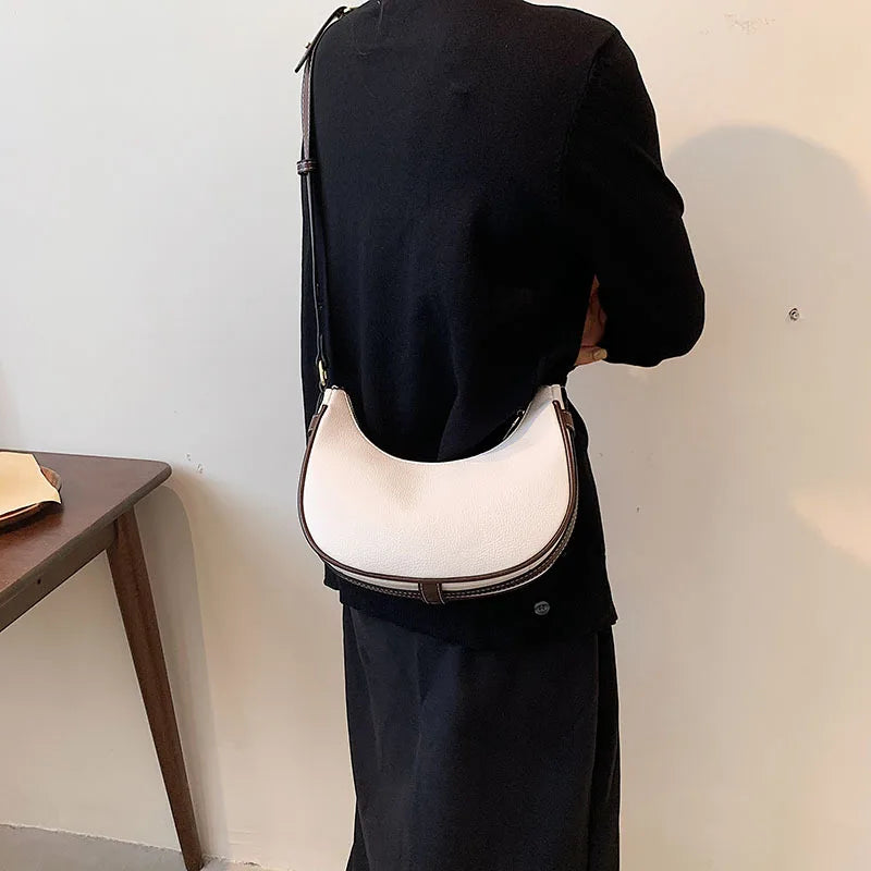 Fashionable Hobo Purse Soft Leather Shoulder Bag Women Underarm Bags
