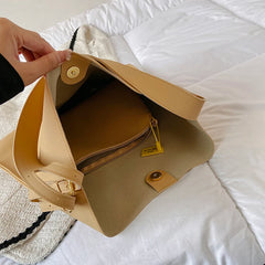 Fashionable Bucket Shoulder Bags PU Leather Party Travel Casual