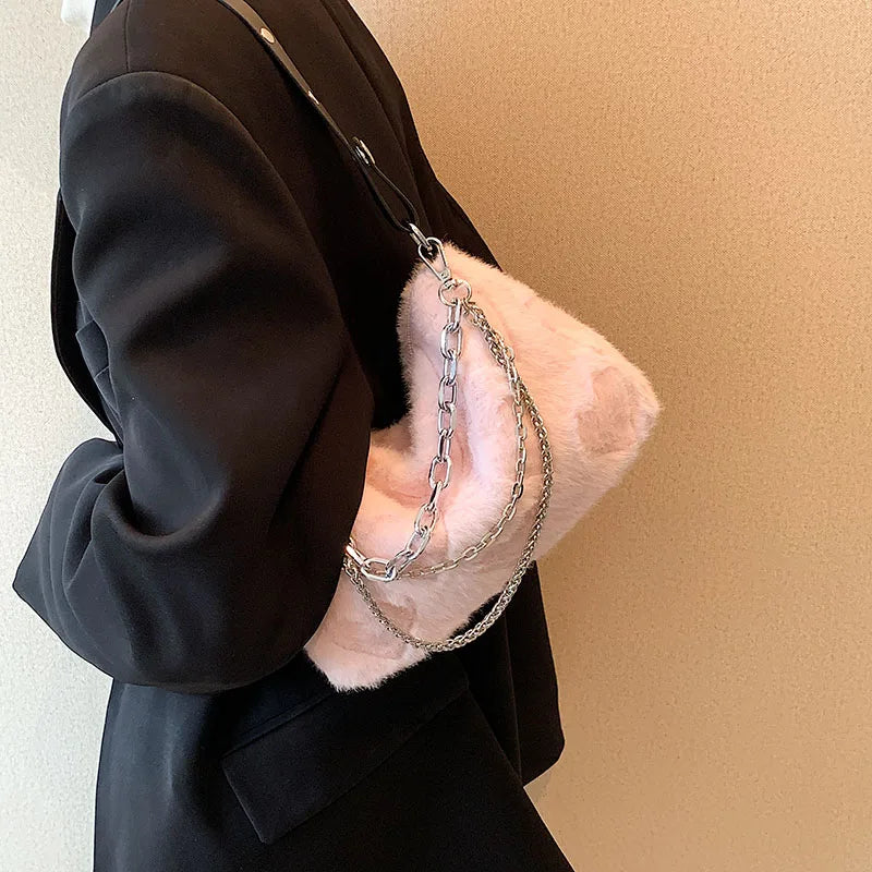 Stylish Crossbody Shoulder Bag for Women, Big Pockets, Zipper Closure