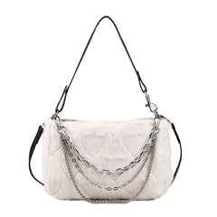 Stylish Crossbody Shoulder Bag for Women, Big Pockets, Zipper Closure