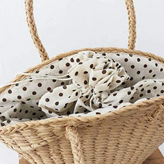 Straw Woven Women Casual Shoulder Bag Large Capacity Travel Shopping Tote Bag