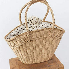 Straw Woven Women Casual Shoulder Bag Large Capacity Travel Shopping Tote Bag