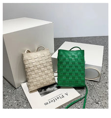 Woven Small Bag Women's Mini Messenger Shoulder Bag