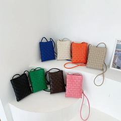 Woven Small Bag Women's Mini Messenger Shoulder Bag