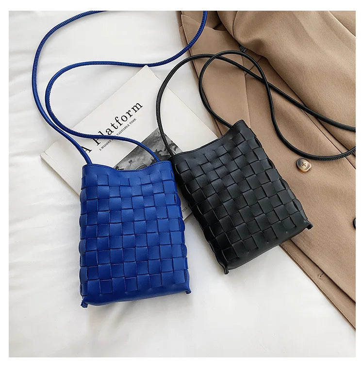 Woven Small Bag Women's Mini Messenger Shoulder Bag