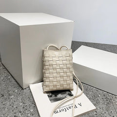 Woven Small Bag Women's Mini Messenger Shoulder Bag