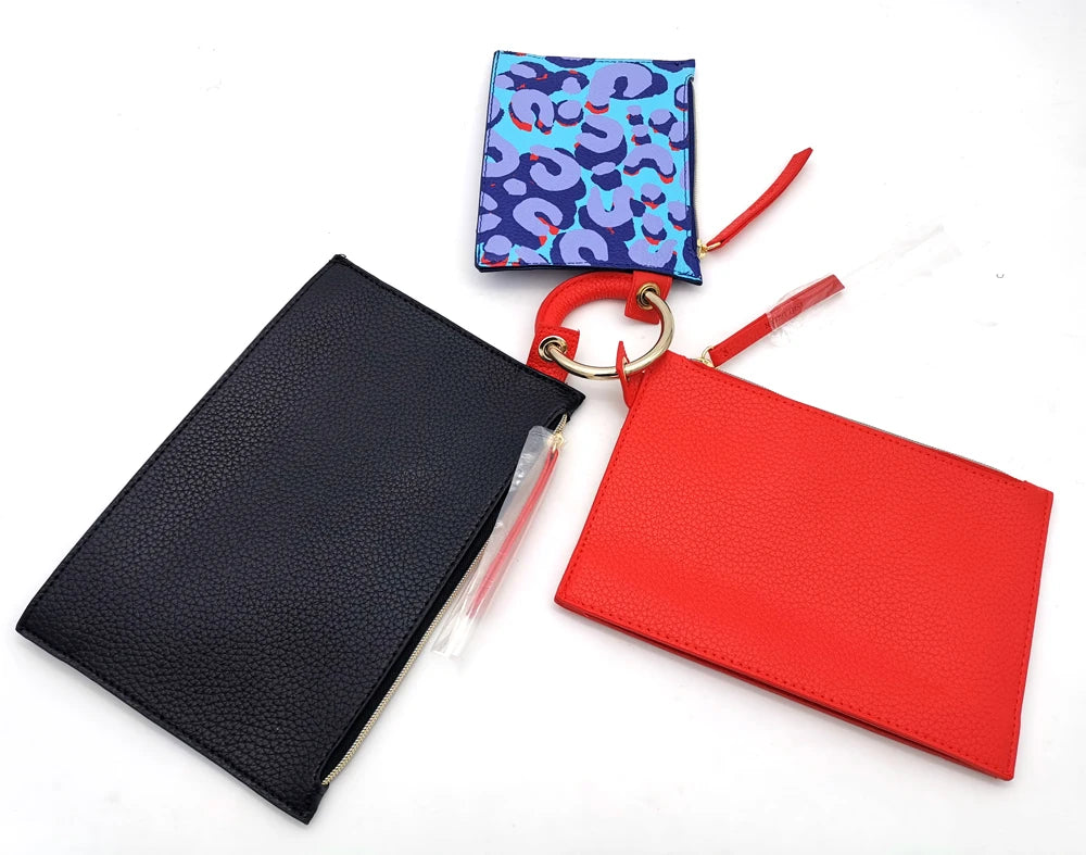 Women's 3-in-1 Handbag with Metal Ring Wallet