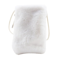 Faux Fur Crossbody Bag for Women Small Solid Cell Phone Purses