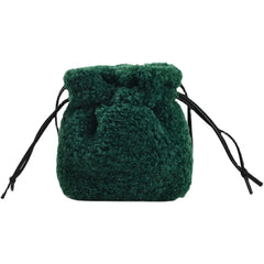 Soft Faux Fur Tote Bag Winter Lamb Wool Women's Handbag