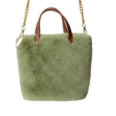 Faux Fur Winter Women Handbags Plush Ladies Shoulder Bag Female Clutch Purse