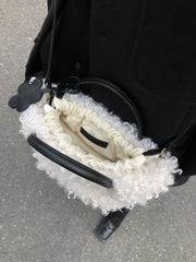 Faux Lamb Wool Mini Tote Bag Winter Plush Girls Small Purse Handbags