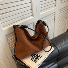Large Faux Suede Crossbody Bag for Women Handbag Purse