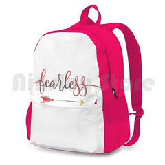 Fearless-Cool Girly Inspirational Quote-Bohemian Style Outdoor Hiking Backpack