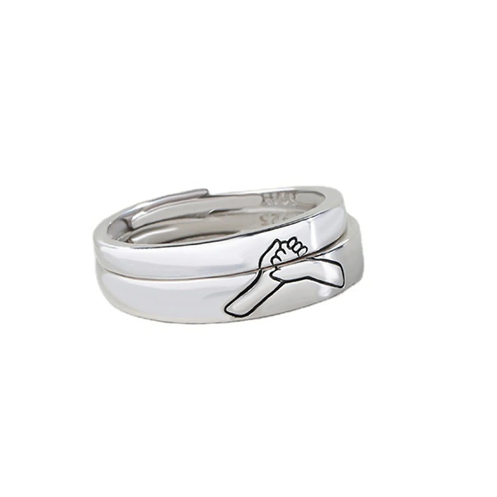 Fede Gimmel Ring for Couple Roman Times Retro Style