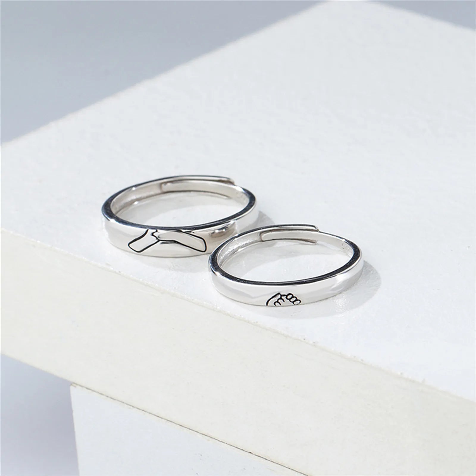 Fede Gimmel Ring for Couple Roman Times Retro Style