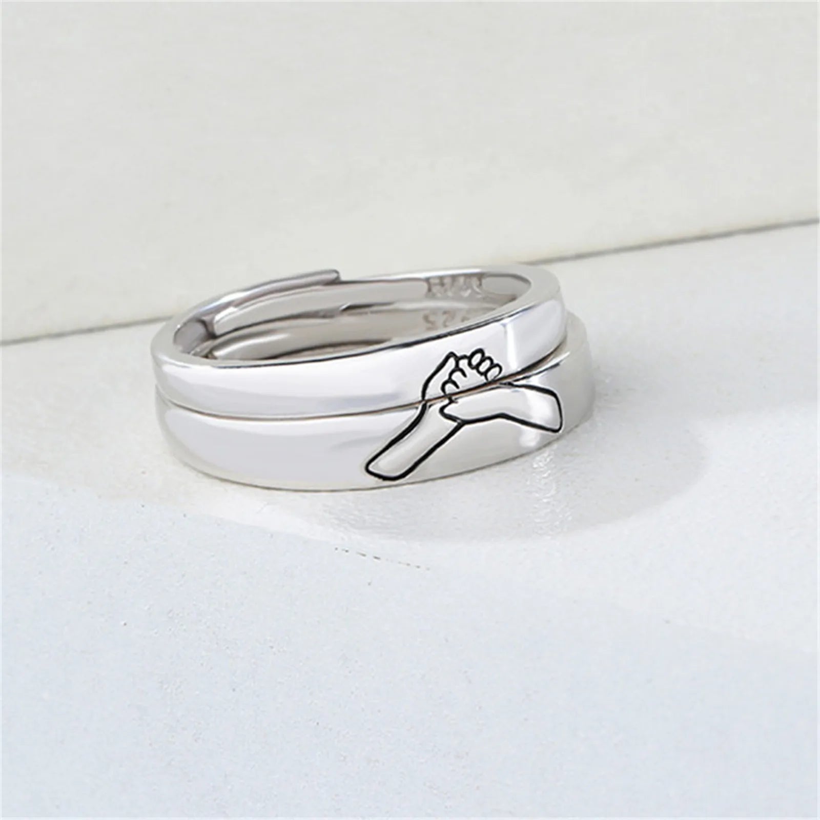 Fede Gimmel Ring for Couple Roman Times Retro Style
