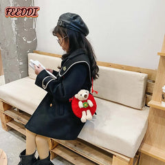 Feeddi Children's Plush Bag Little Girl Baby Crossbody Bag