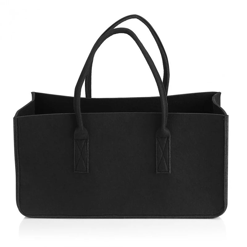 Felt Bag Fireplace Wooden Bag Firewood Basket