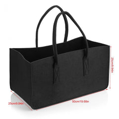Felt Bag Fireplace Wooden Bag Firewood Basket