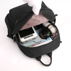 Women's Casual Solid Schoolbag Travel Backpack