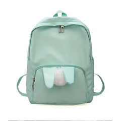 Women's Large Capacity Backpack with Hairball, Waterproof Travel Shoulder Bag