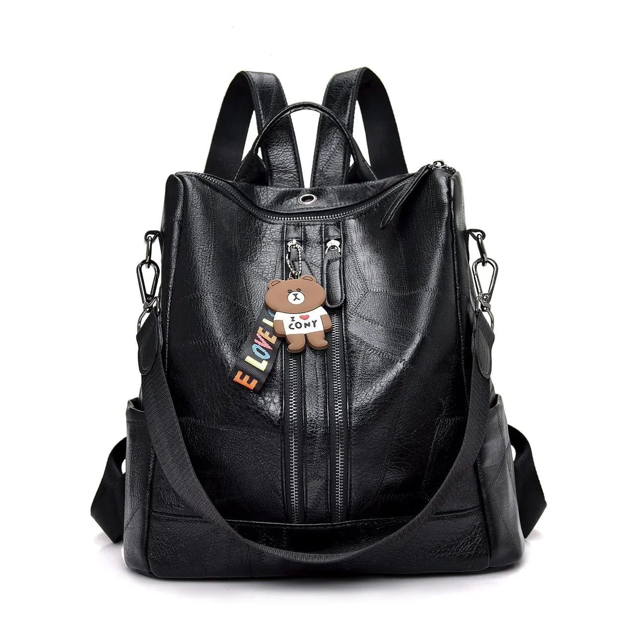 Girls Leather School Women Shoulder Bag Sac A Dos Travel Back Pack