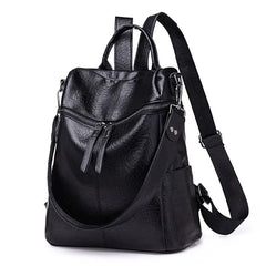 Women's Leather Travel Backpack Leisure Bag