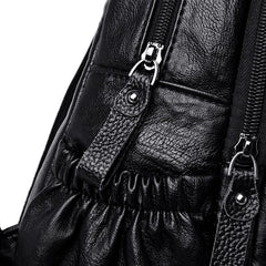 Women's Pu Leather Backpack for Casual Rucksacks