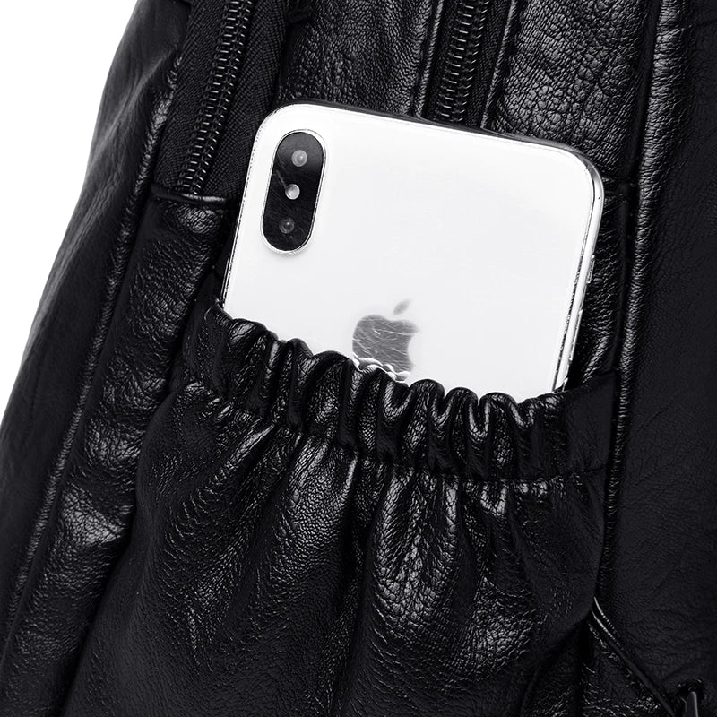 Women's Pu Leather Backpack for Casual Rucksacks