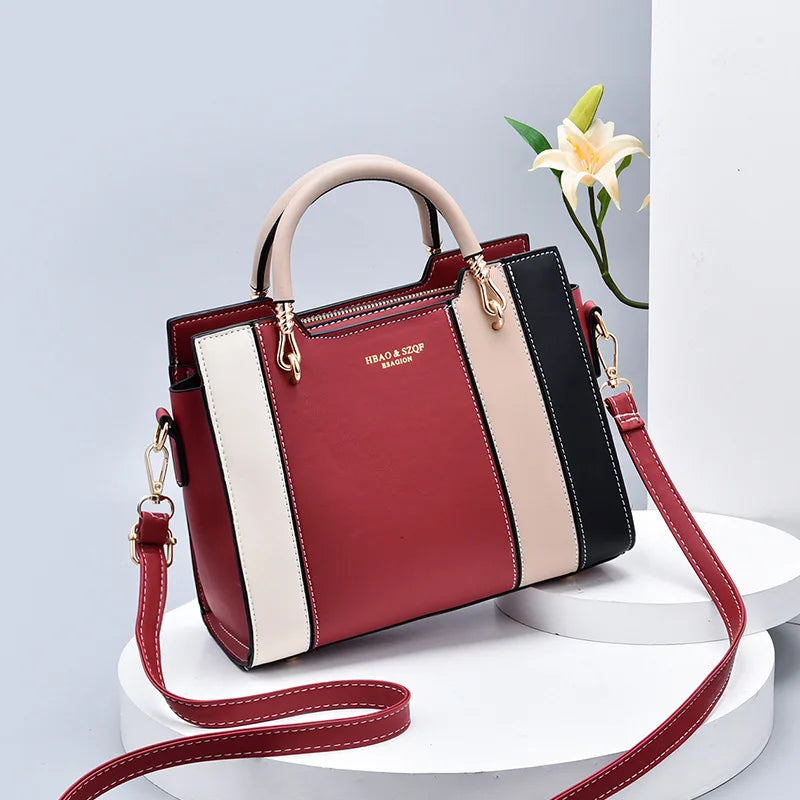 Female Portable Big Bag Stitching All-match Shoulder Messenger Bag