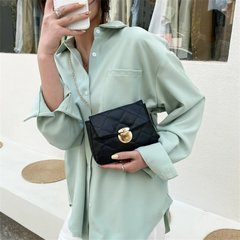 Women's Lingge Chain Messenger Bag - Casual Crossbody Style